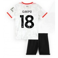 Camiseta Liverpool Cody Gakpo #18 Tercera Equipación Replica 2024-25 para niños mangas cortas (+ Pantalones cortos)